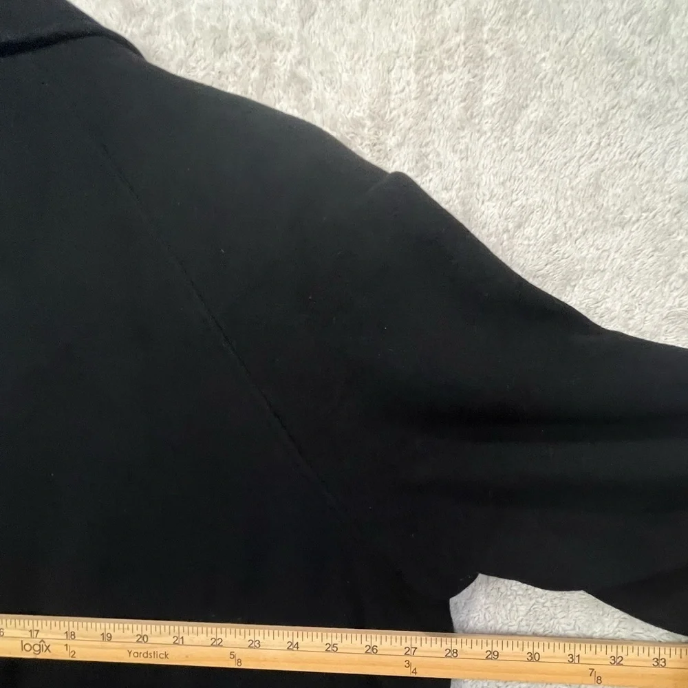 Nautica Men's Black Wool Cashmere Long Dress Coat Sz 46R Sport Classic Career